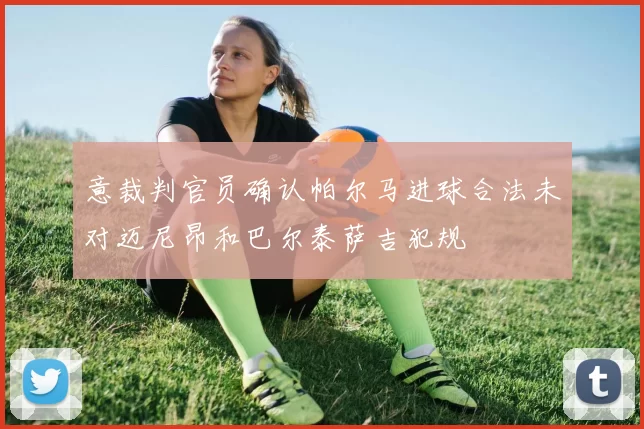 意裁判官员确认帕尔马进球合法未对迈尼昂和巴尔泰萨吉犯规